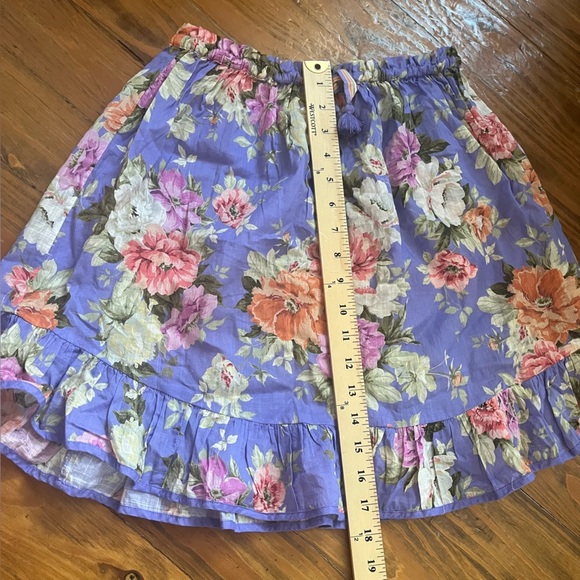 Zimmermann Girls Purple Floral Pattie Skirt with Ruffle Hem size 10 - Picture 12 of 13